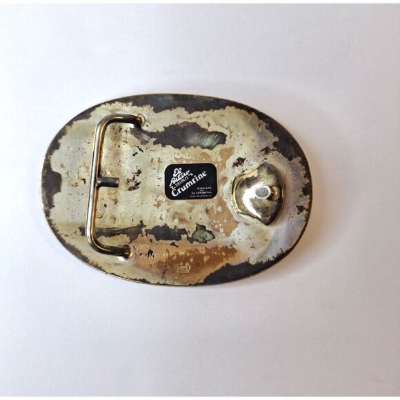 Vintage El Arturo Bronze Belt Buckle by Crumrine‎ Jewelers Floral Scroll--433.25 main image 5